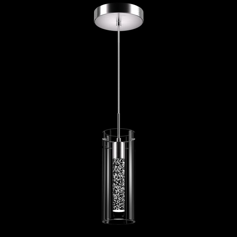 Esfos 1 Pack Pendant Ceiling Light Fixture, Pendant Lights for Kitchen Island Crystal Pendant Light, 1-Light Integrated Kitchen Hanging Light Fixture Modern Island Light with Bubble Glass - Image 1